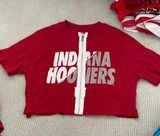 Urban Outfitters Urban Tailgaters Indiana University Zip Up Crop Tee Photo 0