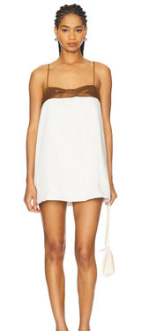 Free People x REVOLVE Verano Mini Dress in Ivory Combo Women’s Sz Medium Pockets Photo 0