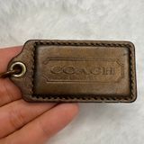2" COACH Bronze Fob Bag Charm Hang tag Hangtag Photo 0