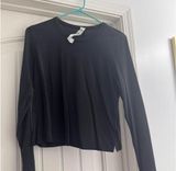 Black Crop Lululemon Shirt Women’s Top Short Sleeve 6 Photo 0