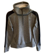 Under Armour Women's Black Gray High Neck Mesh Pockets Sweatshirt Size XS Photo 0