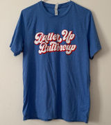 Bella Canvas Women’s Baseball Softball Blue Short Sleeve‎ Shirt Size Large Photo 0