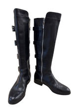 Michael Kors Womens Black Leather Knee High Boots 7M SKU 7167 Photo 0