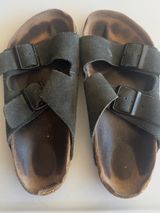 Birkenstock Black Suede Buckle Sandals Womens 37 (6-6.5) Photo 0