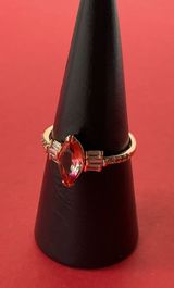 Bomb Party RBP6389 “As Long as it Takes” LC Tourmaline on RoseGold Sz11 Ring NWT Photo 0