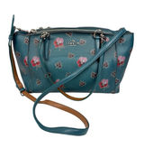 Coach Christie Carryall Dark Teal Wildflower Crossbody Bag Purse Photo 0