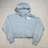 Jordan Flight Hoodie Womens S Gray Loose Cropped Athleisure Streetwear Gorpcore Photo 0