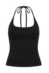 Princess Polly Ezekiel Nylon Top Black Photo 0