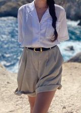 Vintage 1980s white short sleeve cotton button down 🤍 Photo 0