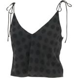 Victoria's Secret Polka Dot Camisole Tie Strap Womens Size M Black Y2K Layering Photo 0