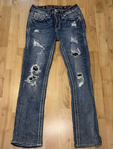 Rock Revival 26 Ferry Women’s Jeans Straight Mid-Rise Boot Cut EUC cowgirl rodeo Photo 0