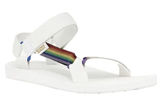 Teva‎ Size 7 Sandals Original Universal Pride White Rainbow 1125890 Adjustable Photo 0