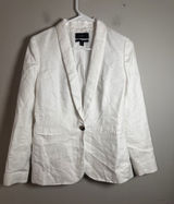 J.Crew Parke Blazer‎ White Stretch Linen Blend Classic Fit Jacket H9710 Size 2 Photo 0