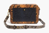 Madewell The Transport‎ Camera Bag Colorblock Snake Embossed Edition Rusted Tin Photo 0