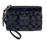COACH Black Signature Canvas Wristlet Photo 0