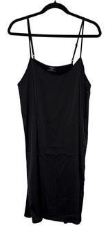 lala. Slip Dress Women L/XL+ Black Excellent Adjustable Spaghetti Straps Cami Photo 0