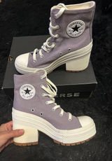CONVERSE Chuck 70 De Luxe Heel High 'Mauve Stone' shoes sneakers women’s 7.5 new Photo 0