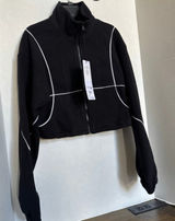 Alo Yoga Polar Fleece Game Time Full Zip Jacket Black Athletic small Photo 0