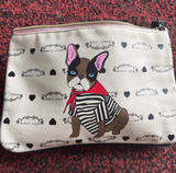 Betsey Johnson French bulldog wristlet zipper pouch Photo 0