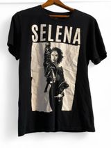 Selena Small Graphic Tee Concert Black White Cotton Rock Star Punk Tejano Dance Photo 0