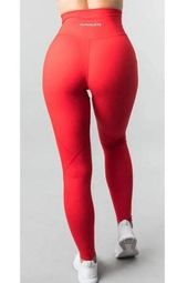 Alphalete Revival R6 Leggings Coral Red Size Small Work Out Gym Athletic pull on Photo 0