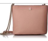 Kate Spade Polly Small Convertible Crossbody Blush Pink Leather Handbag Chain Photo 0