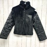 Joy Lab Jacket Women Size XS‎ Collared Sherpa Quilted Sleeve Full Zip Cropped Photo 0