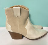 Indigo Ankle Boots 6.5M Iralannie Pointed Toe Cowboy Boot 2tone‎ Tan Gold S112 Photo 0