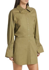 En Saison Hardin Olive Green Shirt Dress Small NWT Cotton Button Front Chic‎ Photo 0