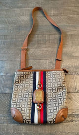 Vintage Tommy Hilfiger Crossbody bag. Brown Canvas Adjustable‎ Strap Photo 0