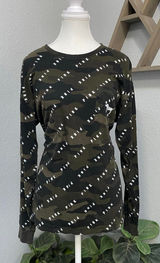 Vs Pink Camouflage Long Sleeve Graphic All Over Print Logo Army Green Y2k Photo 0