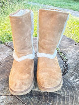 New Womens UGG Carter Chestnut Snow Winter Rain Sheepskin women Boots size 6 Photo 0