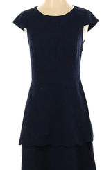 Truly Poppy Blue Cap Sleeve High‑Low Dress Size 0 Navy Cutout Cocktail XS Glam Photo 0