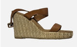 Style & Co Wedge Sandals Womens 9M Brown Espadrille Ankle Strap Summer Boho Photo 0