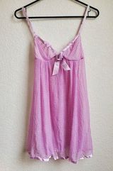 Victoria's Secret Babydoll Women Medium Bow Slip Semi Sheer Cami Pink Silky Trim Photo 0