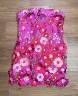 A’ltar’d State Strapless Floral Embroidered Mini Dress Pink Size L Photo 0