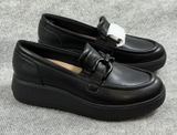 Clarks Collection Size-10M Women Zylah Top Casual Slip-On Loafer Black Leather Photo 0