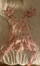 Pink Altar'd State Floral Dress Photo 0