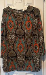 Veronicam Shiftdress Mini Paisley BOHO, long sleeve, Size L, $18, B52 Photo 0