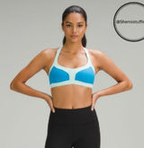 Lululemon Run Sprint Sports Bra Beach Blanket Blue Medium Support Racerback 6 Photo 0