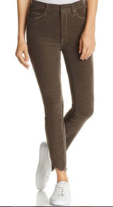 Mother High Waisted Looker‎ Ankle Chew Corduroy Jeans 27 Skinny Layered staple Photo 0