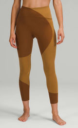 Lululemon Nulu Colour Block High-Rise Tight‎ 25” Copper Brown Leggings Size 4 Photo 0