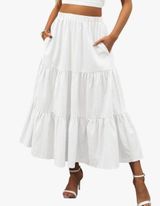 White Amazon Skirt Maxi Photo 0