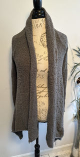 Alice‎ + Olivia Women's Wool Blend Open Front Cardigan Sz Medium Knit Brown Photo 0