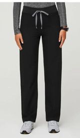 FIGS Livingston Basic Scrub Pants Black Mid Rise Women's XXS 26x28 Comfort Photo 0