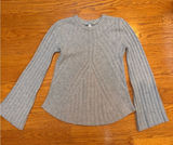 💜Autumn Cashere Light Gray Ribbed Knit Sweater Photo 0