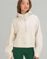 LULULEMON Oversized Scuba Half-Zip Hoodie Pullover Sweatshirt Cream XS/S Photo 0