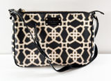 Kate Spade Chrissy Moroccan Print Crossbody Purse Bag Black Photo 0