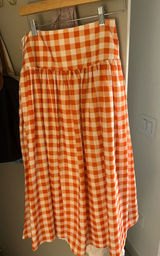 Fancy D Boutique gingham maxi skirt Orange Photo 0