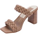 Dolce Vita Paily Braided Sandals Double Strap Chunky High Heels Cafe Stella 8 Photo 0